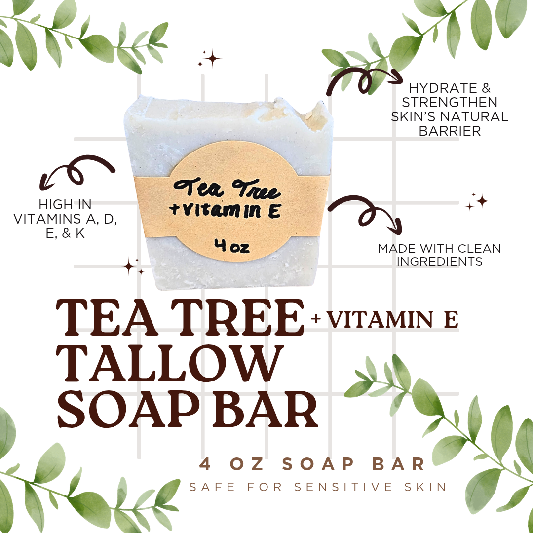 Tea Tree + Vitamin E Tallow Soap Bar